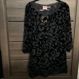 Juicy Couture Black Clara Velvet Dress
